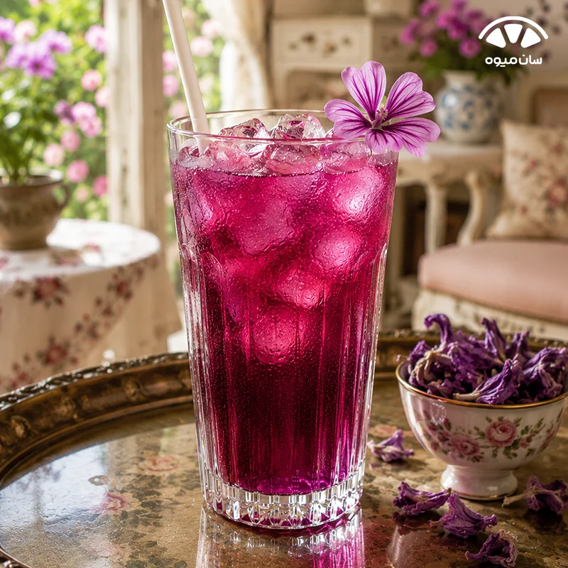 بهترین شربت برای تابستان شربت گل ختمی یا پنیرک